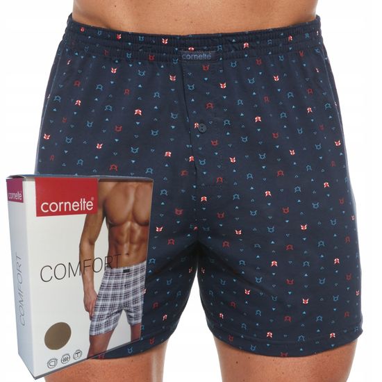 Трусы мужские семейные для больших мужчин Cornette Comfort лисы на тёмно-синем 008/269