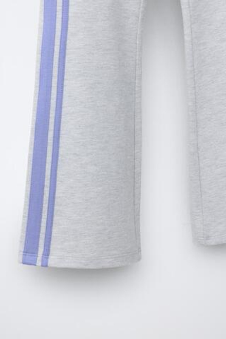 ZARA РАСКЛЕШЕННЫЕ ЛЕГИНСЫ С ЛАМПАСАМИ, СЕРЫЙ МЕЛАНЖ