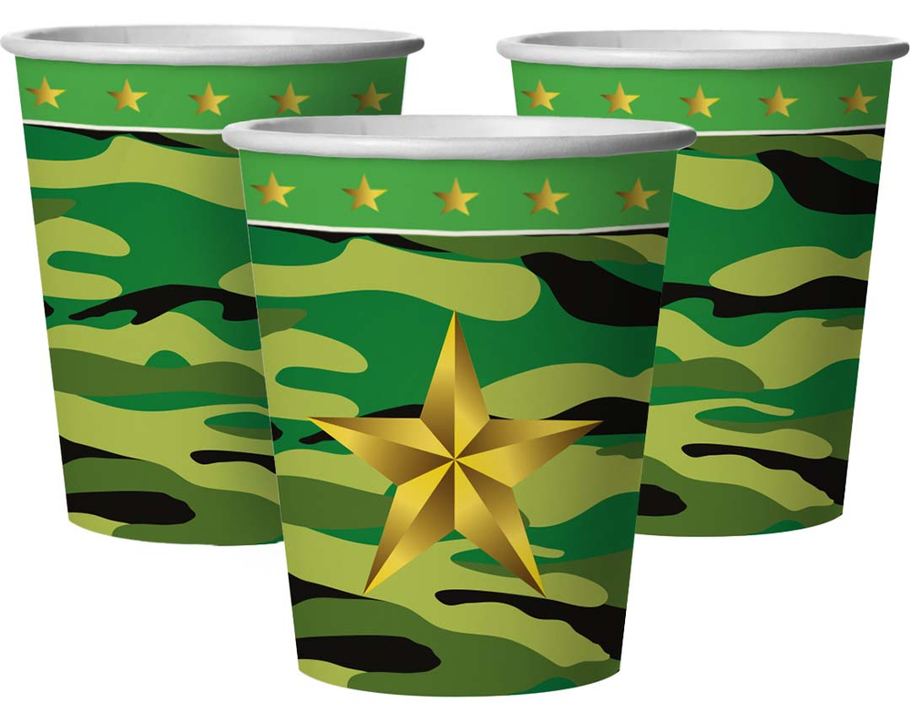 Стаканы бумажные «Звездный камуфляж» 250 мл, 6 шт