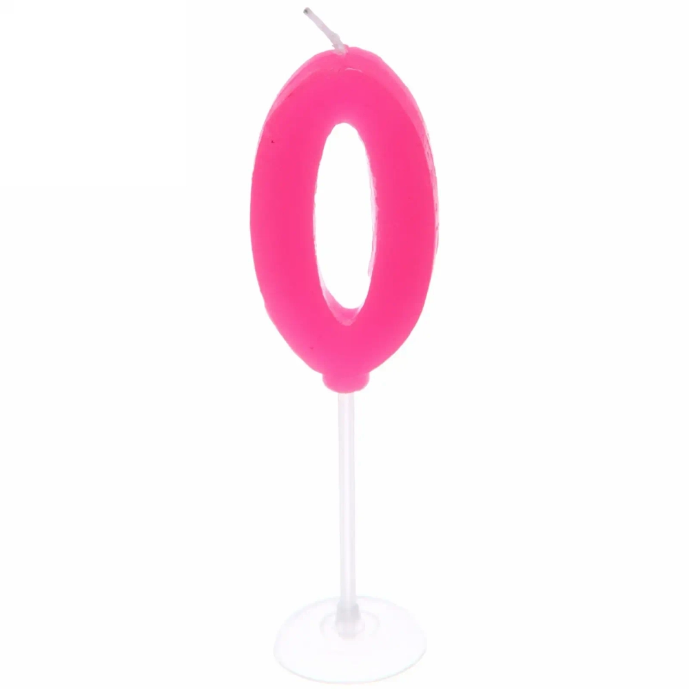 Свеча для торта Цифра Самоцвет «0» (10 см)