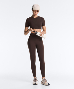 Oysho Топ Compressive волнистый, коричнево-красный