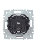 BRITE Розетка 1-местная с заземлением с защитными шторками и крышкой 16А IP44 РСбш10-3-44-БрТБ темная бронза IEK