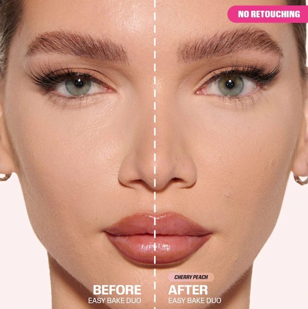 Huda Beauty Easy Bake Loose Powder Brightening + Correcting Duo - Cherry Peach