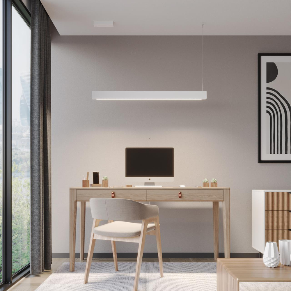 359551 LEDO NT25 000 белый Светильник подвесной диммир. со сменой цв.темпер. (пульт ДУ/прилож. Smart Life) IP20 LED 36W 220-240V 3000-6000К ITER