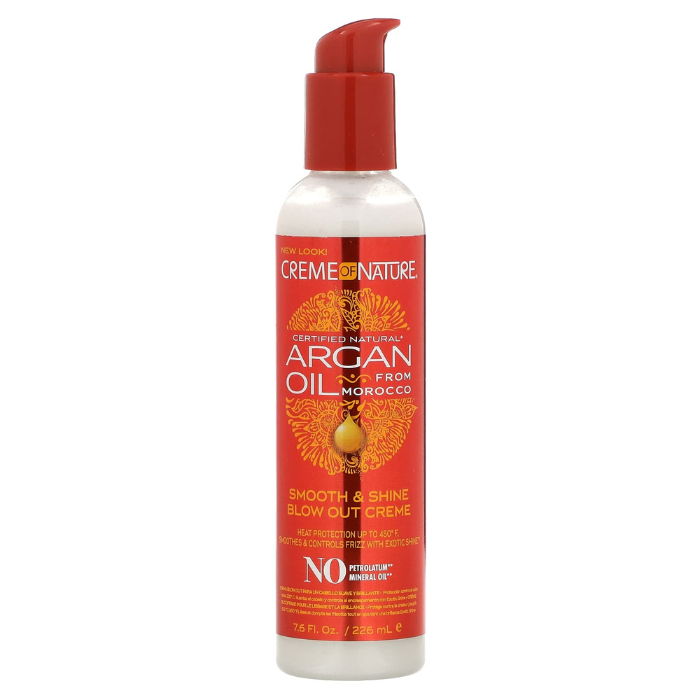 Creme Of Nature, Сертифицированное натуральное аргановое масло из Марокко, крем для разглаживания и блеска, 226 мл (7,6 жидк. унц.)