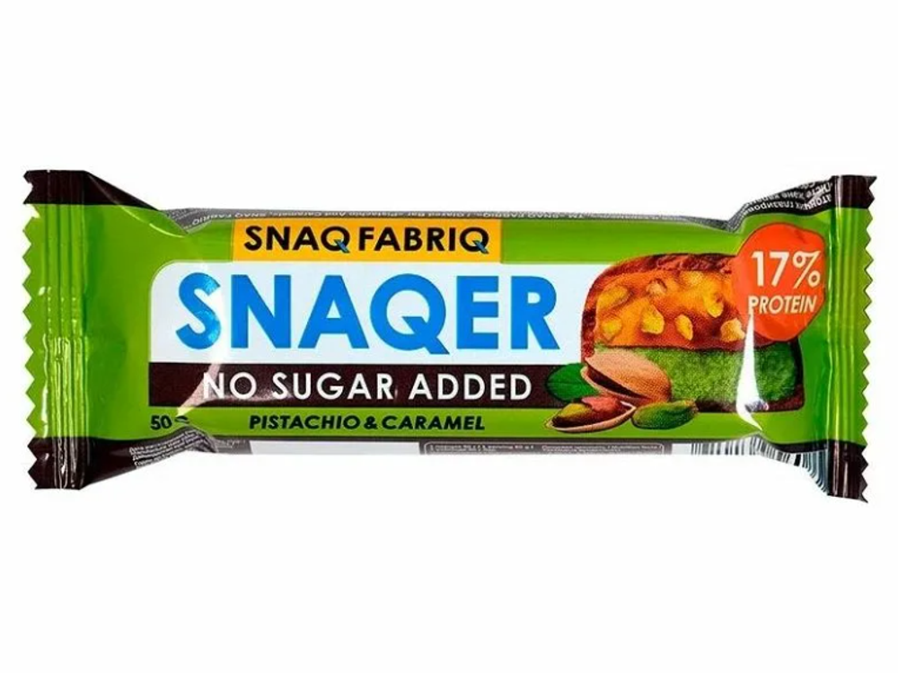 Батончик глазированный SNAQ FABRIQ "Фисташка и карамель"