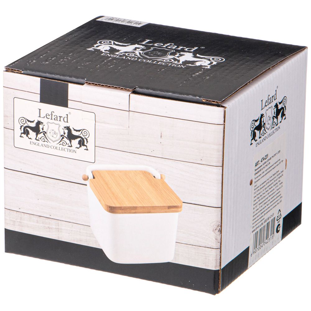 БАНКА LEFARD "NATIVE" С ДЕР. КРЫШКОЙ 11,5*11,5*11 CM (КОР=12ШТ.)