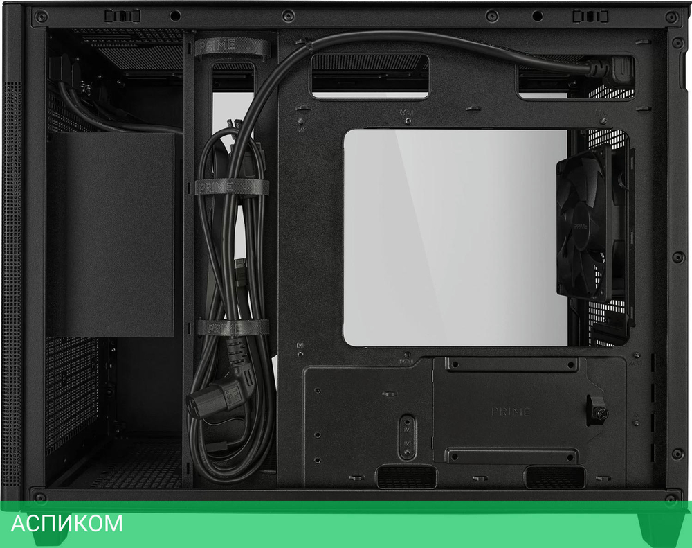 Корпус ASUS PRIME AP201 Tempered Glass mATX без БП Black (90DC00G0-B39010)
