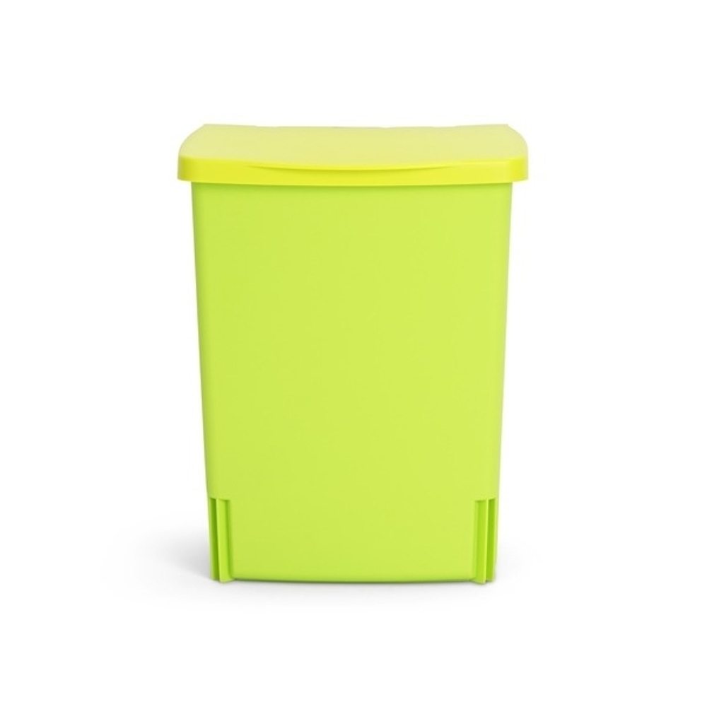 Ведро для мусора Brabantia встраиваемое лимонно-зеленое 10л вид спереди