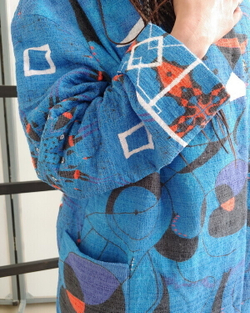 Пальто "Миро", по мотивам живописи художника сюрреалиста Жоана Миро