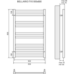 Электрический полотенцесушитель Lemark Bellario П10 50х80 LM68810EBL Черный