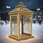 Светодиодная конструкция "Фонарь золотой"