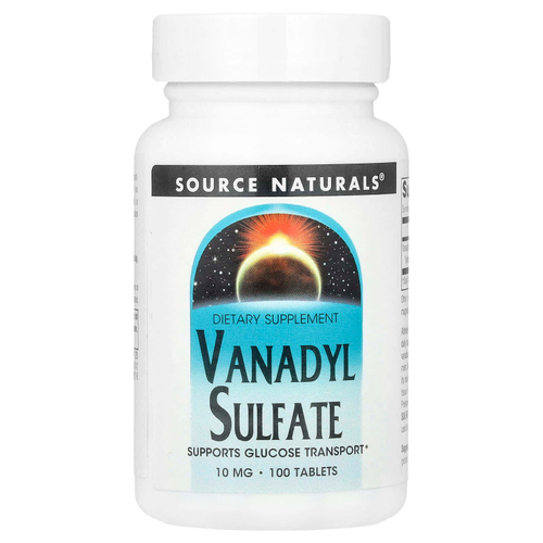 Source Naturals, ванадилсульфат, 10 мг, 100 таблеток