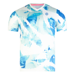 Мужское теннисное поло BIDI BADU Madu Tech T-Shirt Men - White, Blue