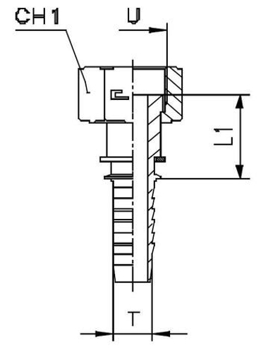 Фитинг DN 12 ORFS (Г) 13/16 CAST