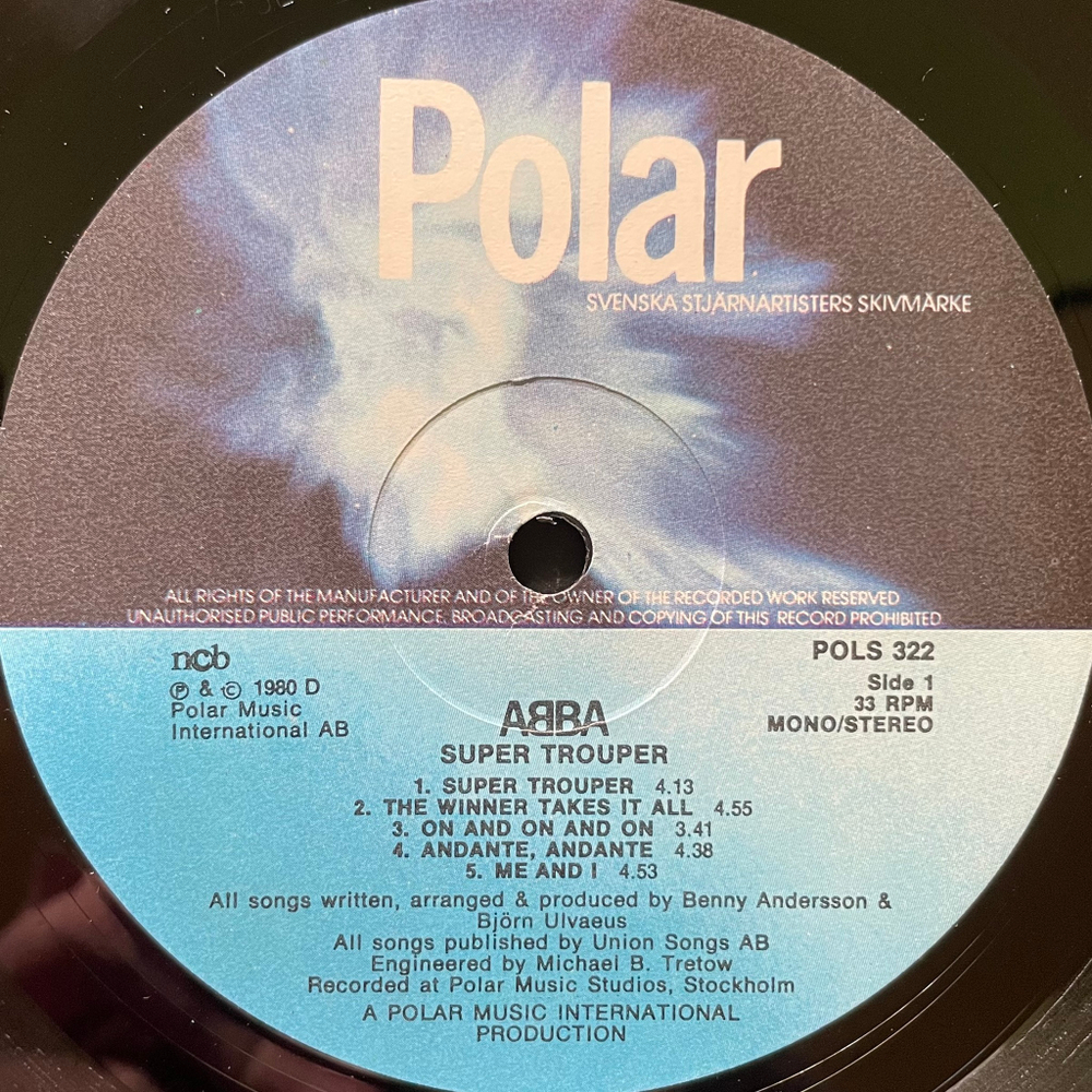 ABBA - Super Trouper (Швеция 1980г.)