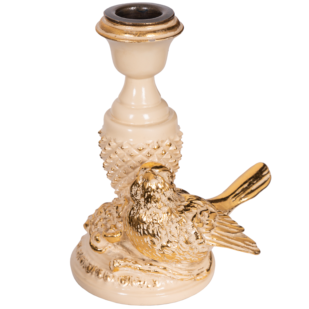 Подсвечник Птичка Терра правый Айвори