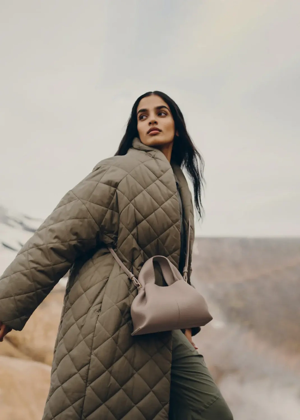 POLENE СУМКА NUMERO NEUF MINI, ТЕМНО-СЕРЫЙ