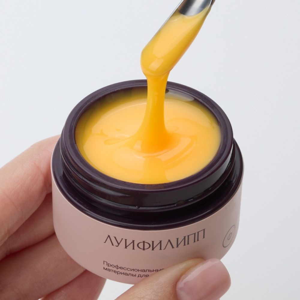 Луи Филипп Color Fast Gel 01 - Гель для наращивания желтый , 15гр4