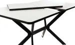 Стол Миллер пластик бабочка раздвижной чёрный (комплект ног №7)