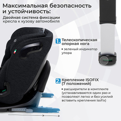 Автокресло Sweet Baby Voyager P12 Pro Black