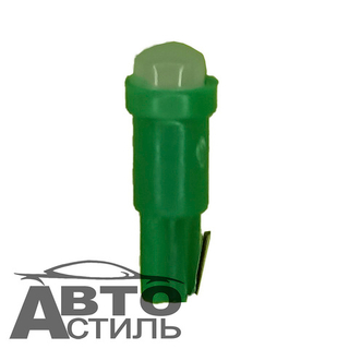 Светодиод 12V T 5   COB Green 0.2W (без патрона) Керамический зеленый #X0051