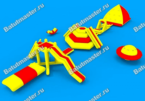 Надувной водный аквапарк «Мини», 20×8×4 м
