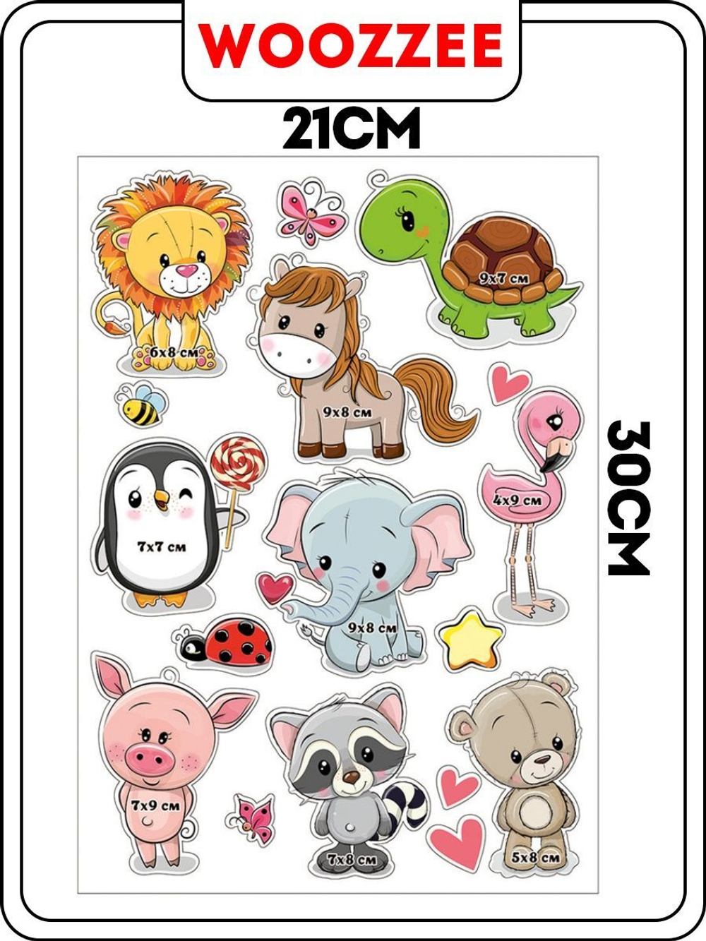 Наклейки-стикеры "Милые зверята"