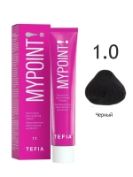 Перманентная крем-краска для волос Tefia MY Mypoint, 1,0 черный, 60 мл