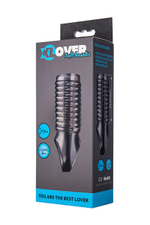 Стимулирующая насадка на пенис с креплением за мошонку XLover (8,5 см) (Цвет: прозрачно-черный)