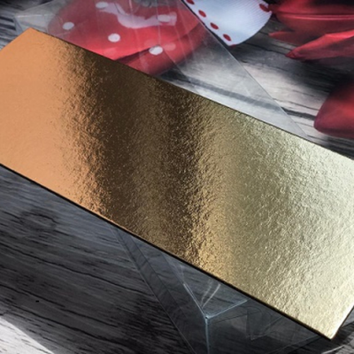 Подложка ламинированная золотая Для десертов 120х65мм, 6 листов