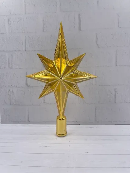Елочная макушка Звезда Востока 25 см., пластик, золото, Christmas DeLuxe (89604)