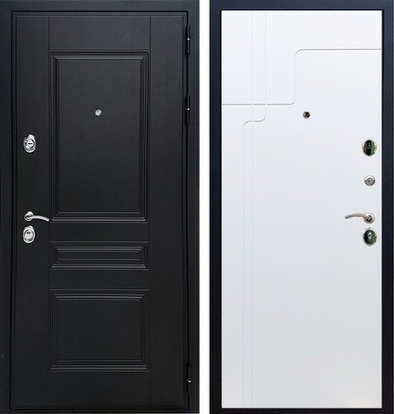 Входная металлическая дверь RеX (РЕКС) Премиум-Н ФЛ-246 (Венге / Белый софт)
