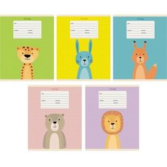 Тетради А5 12л. Скрепка-Зверушки