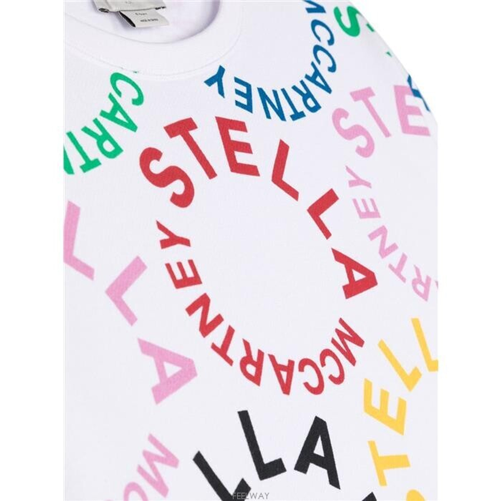 Свитшот STELLA McCARTNEY Белый/Принт: разноцветные круглые логотипы (Девочка)