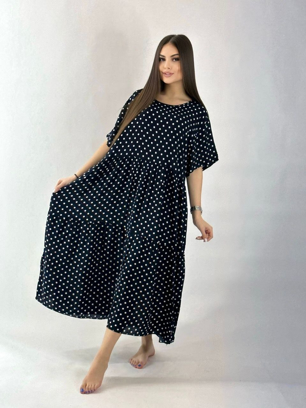 Платье ярусами короткое 65__1