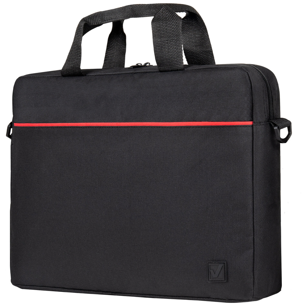 Сумка портфель BRAUBERG PRACTICAL с отделением для ноутбука 15 6" "Red line" черная 29х40х7 см