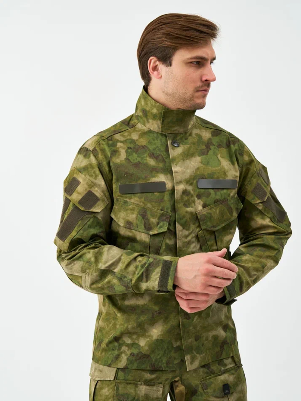 Куртка тактическая GEN 3 COMBAT ATACS FG (ГЕН 3 КОМБАТ АТАКС ФГ), рипстоп нейлон + хлопок (50%*50% NYCO) ИКР, цвет ATACS FG (МОХ), мужская, MIMICRYA