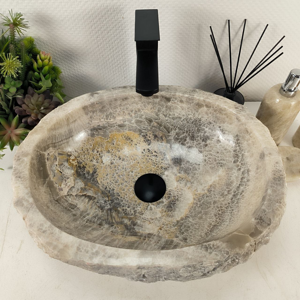 Раковина из оникса Erozy Grey EO-64607 48*38*16 0183