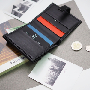 Кожаный кошелек, теленок черного цвета