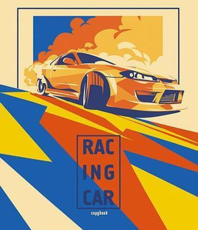 Тетрадь А5 48л. клет. "Спорткар" (Апплика)