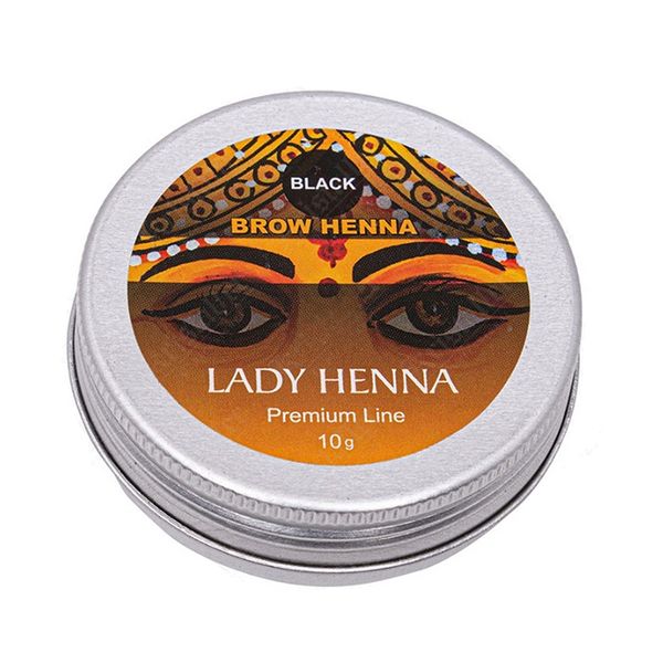 Lady Henna Premium Line Краска для бровей на основе хны. Черный 10 г