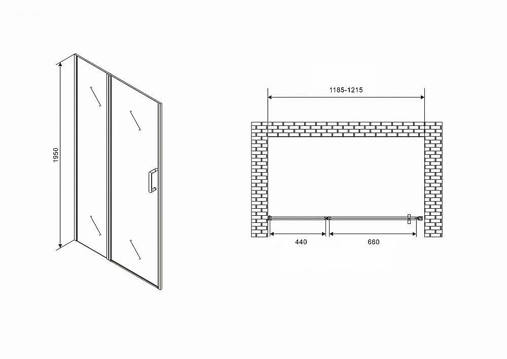 Душевая дверь Abber Sonnenstrand AG04120S 120