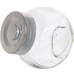 Банка для продуктов стеклянная 50 мл с крышкой, плоская