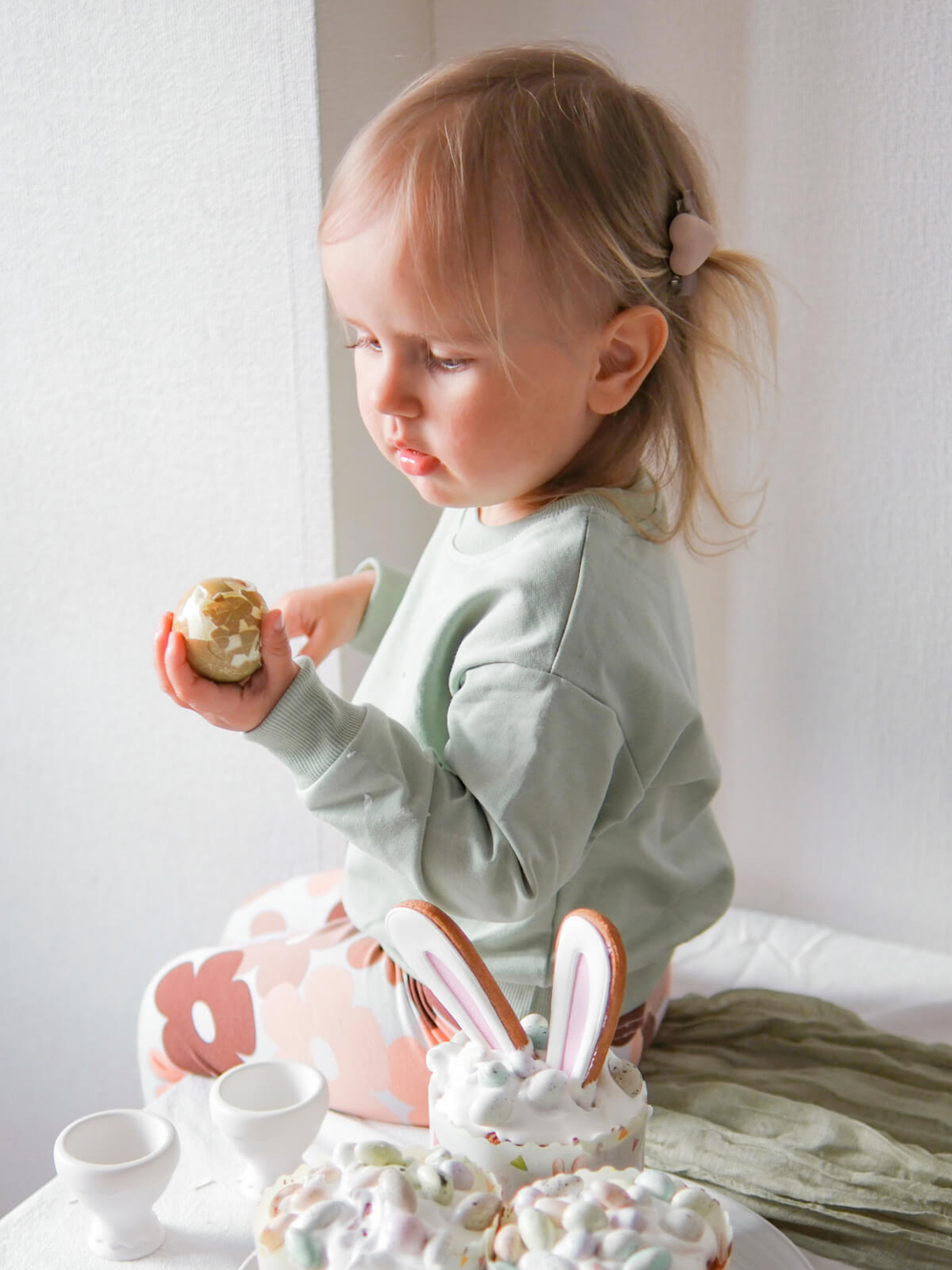 Комплект Mjölk Свитшот Magic Mint/Легинсы Осенние цветы