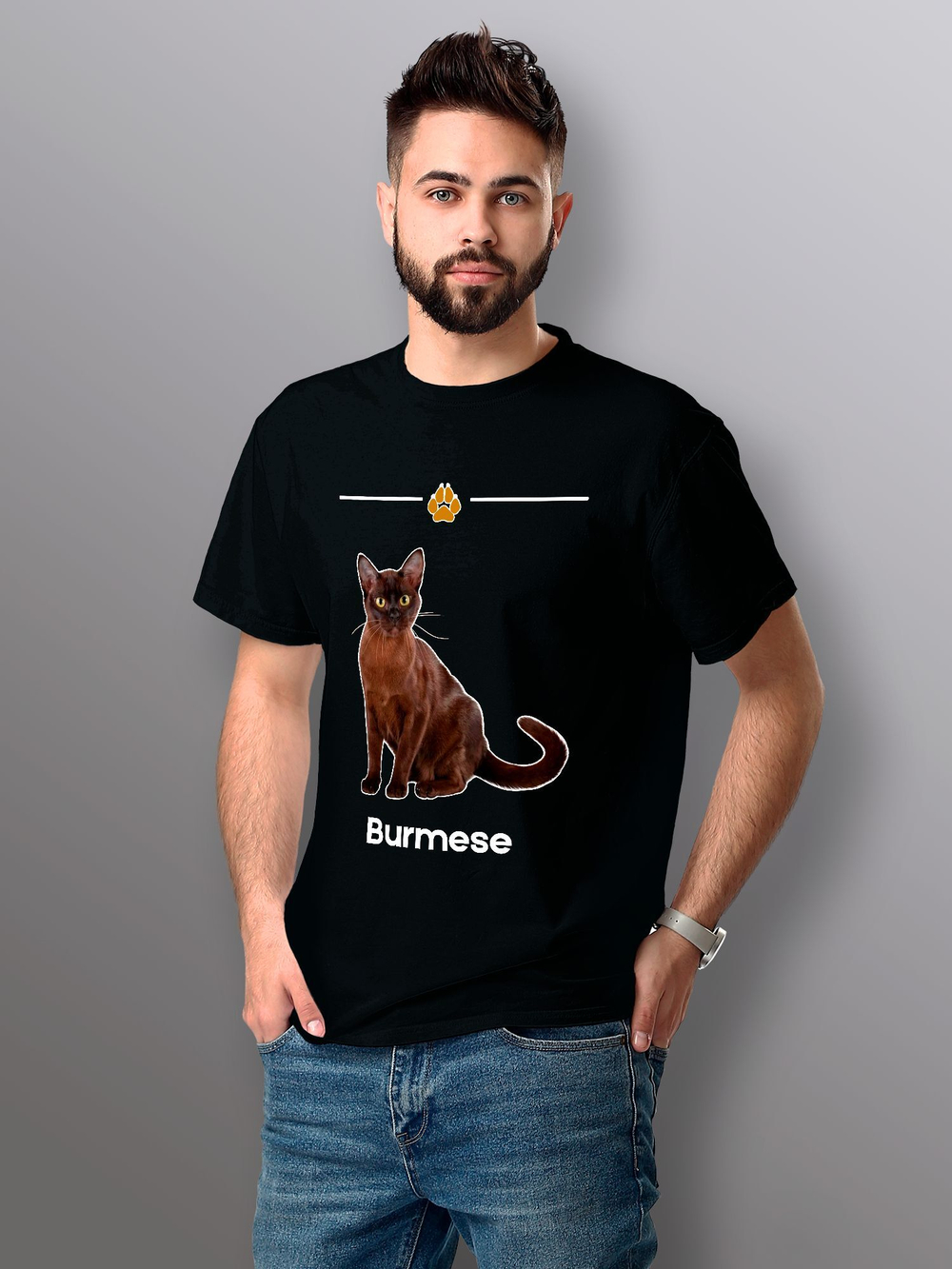 Футболка бурманская кошка