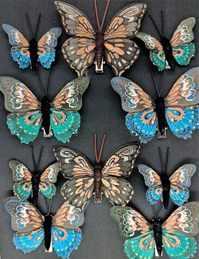 Набор бабочек на прищепке, р. 7,5/4,5 см