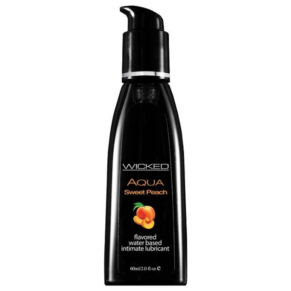 Лубрикант с ароматом спелого персика Wicked Aqua Sweet Peach 60мл