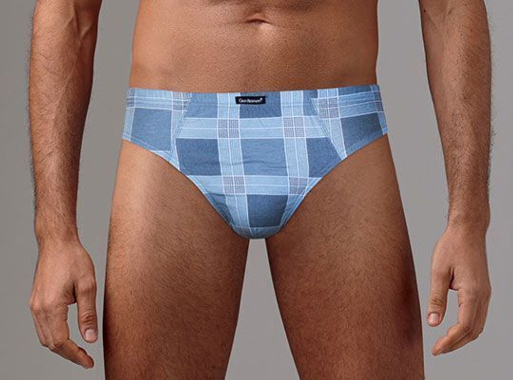 Комплект из 2 клетчатых слипов Gentelmen (Размер: XL) (Цвет: синий с голубым)