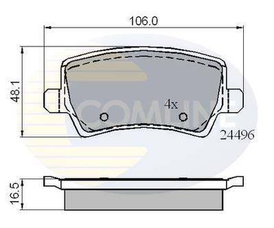 COMLINE - CBP01613-CML - Brake Pad Set, disc brake